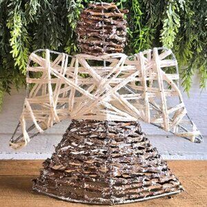 Glitter Twig Larger Size Angel Christmas Holiday Farmhouse Decoration